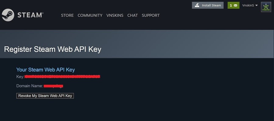API key Steam